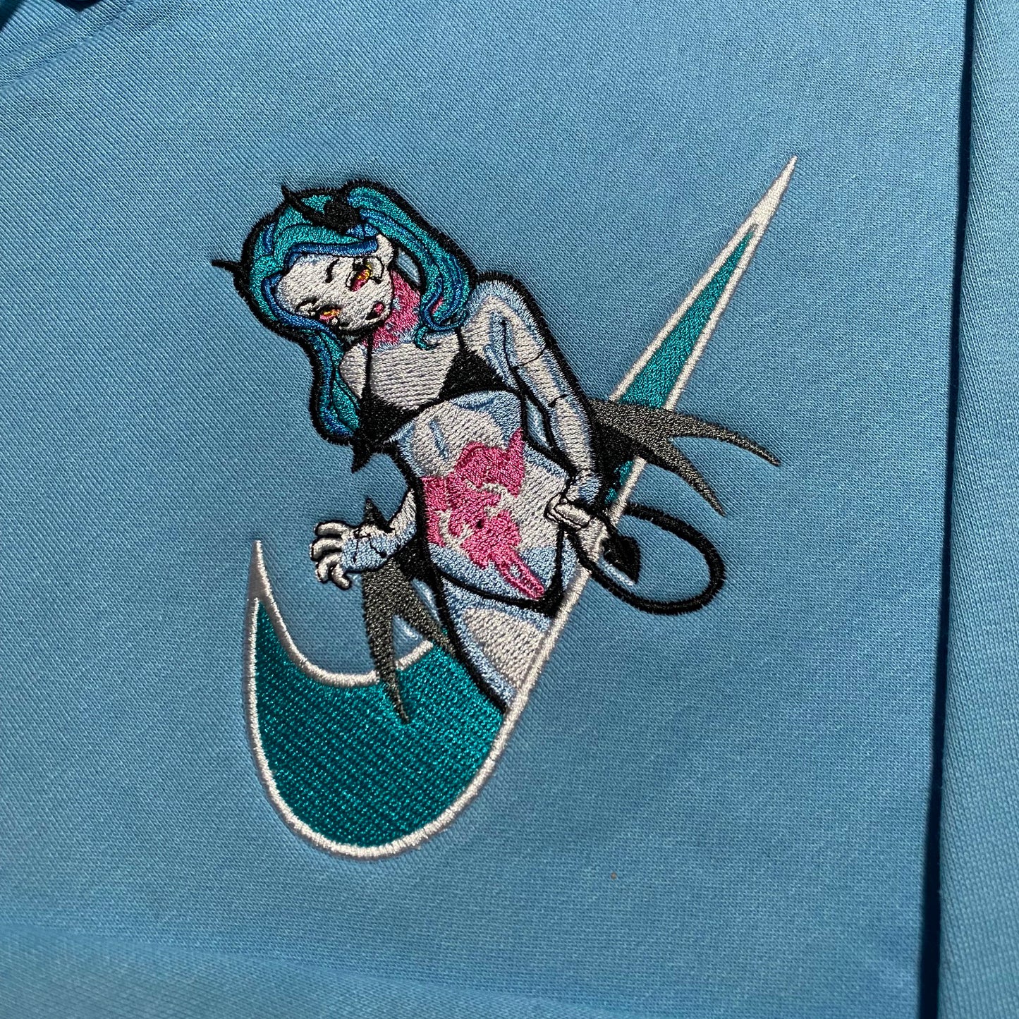 LIMITED Cyberpunk Devil Rebecca Gyat EMBROIDERED GYM HOODIE