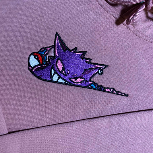 LIMITED Gengar Ghost Type EMBROIDERED ANIME HOODIE