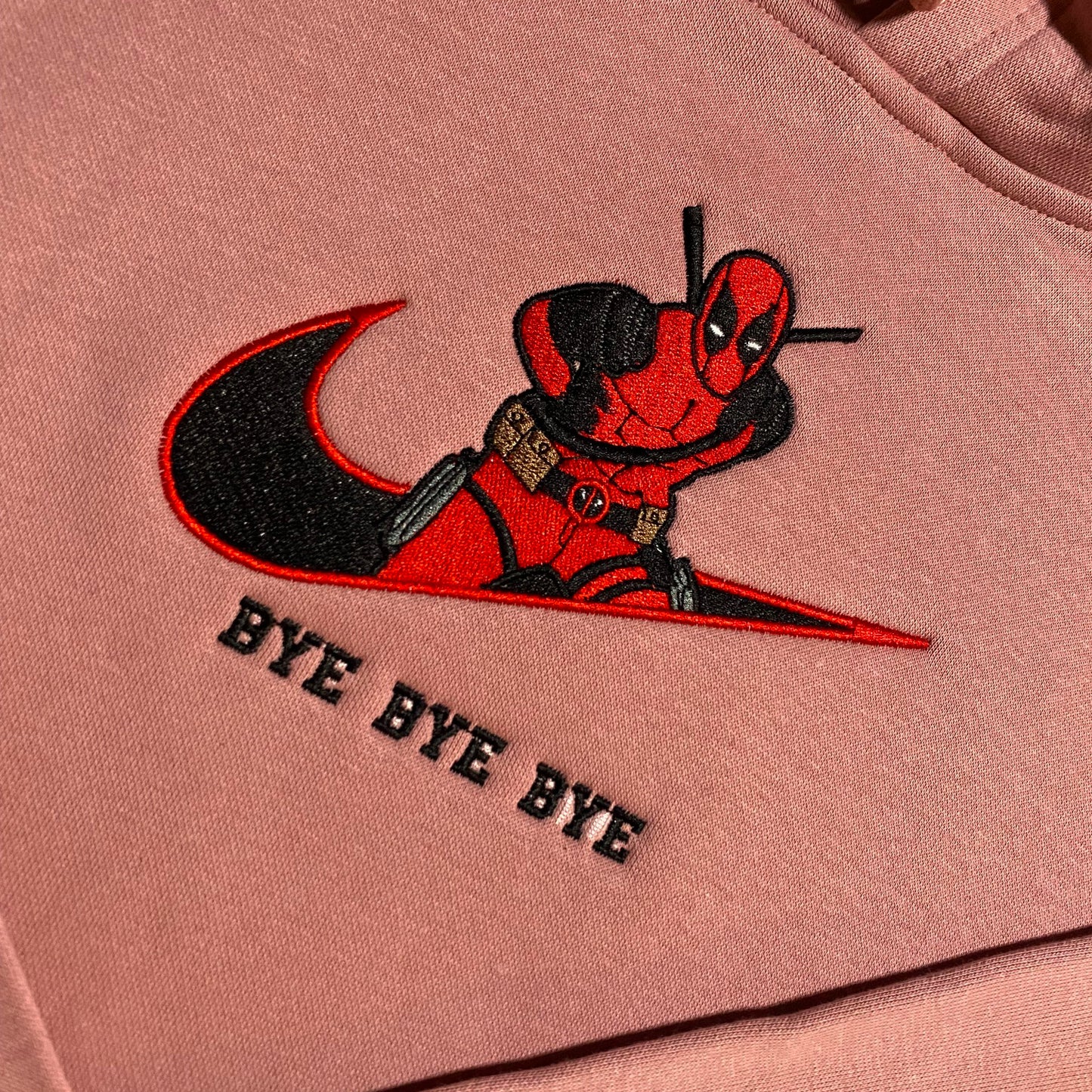 LIMITED Deadpool X Bye Bye Bye EMBROIDERED GYM HOODIE