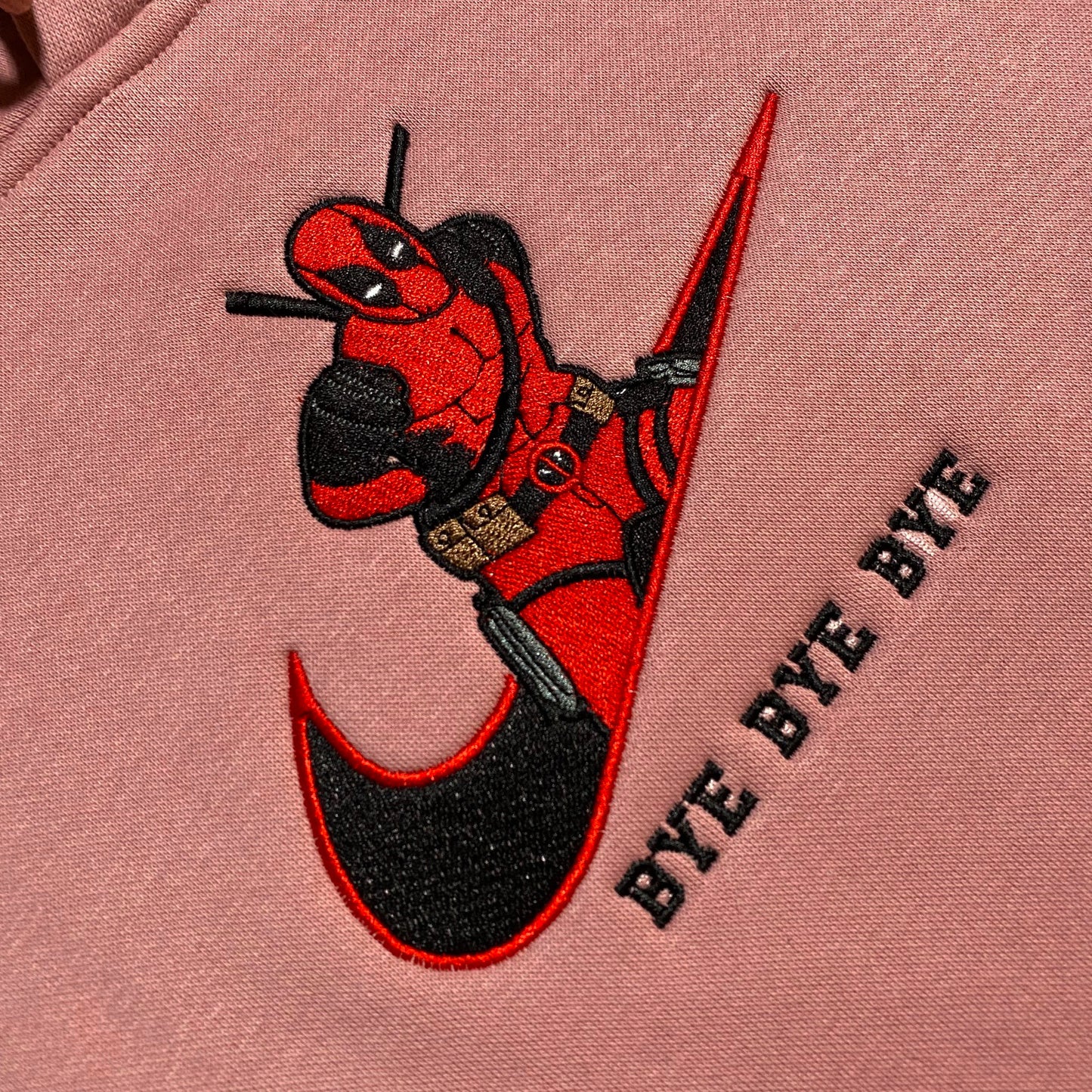 LIMITED Deadpool X Bye Bye Bye EMBROIDERED GYM HOODIE