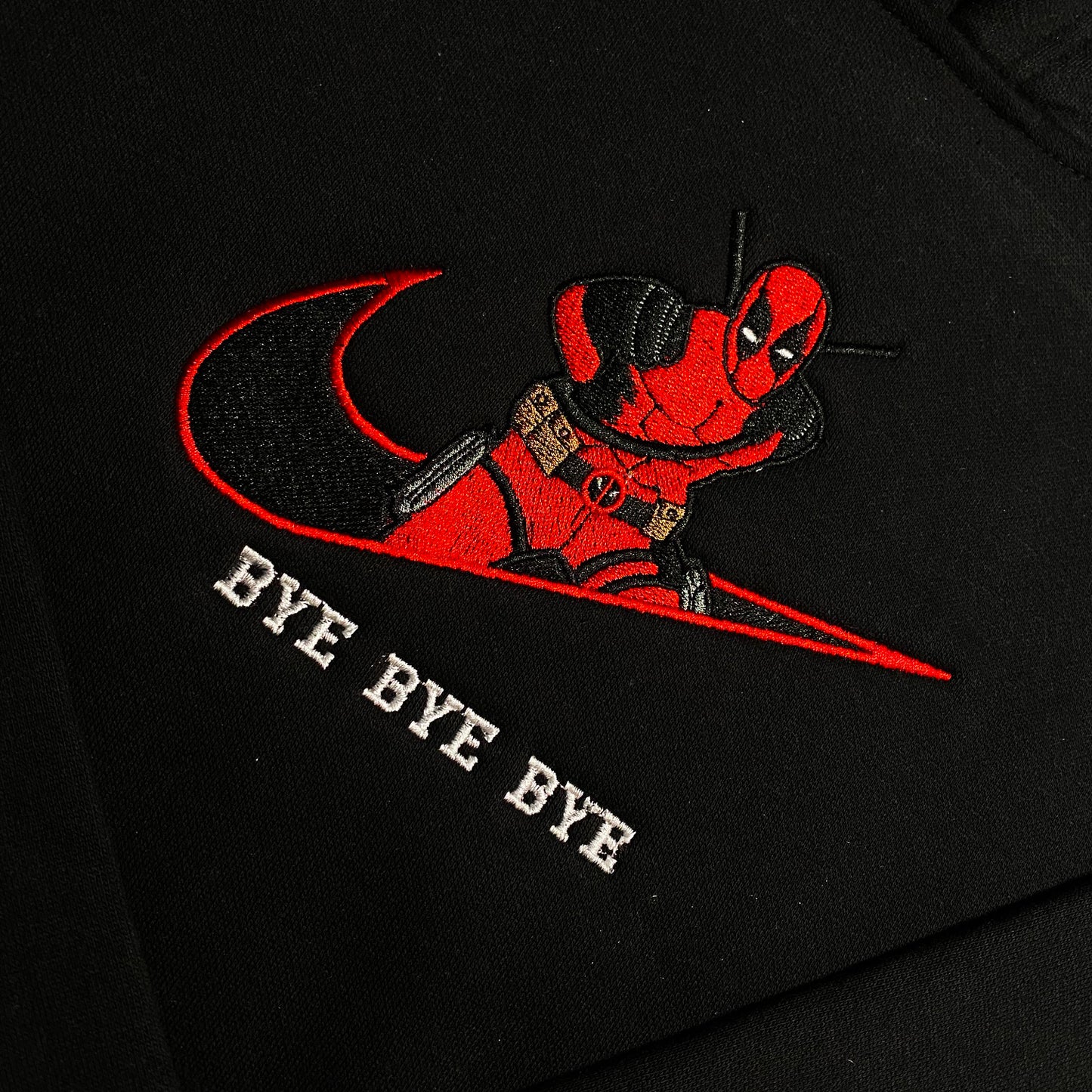 LIMITED Deadpool X Bye Bye Bye EMBROIDERED GYM HOODIE