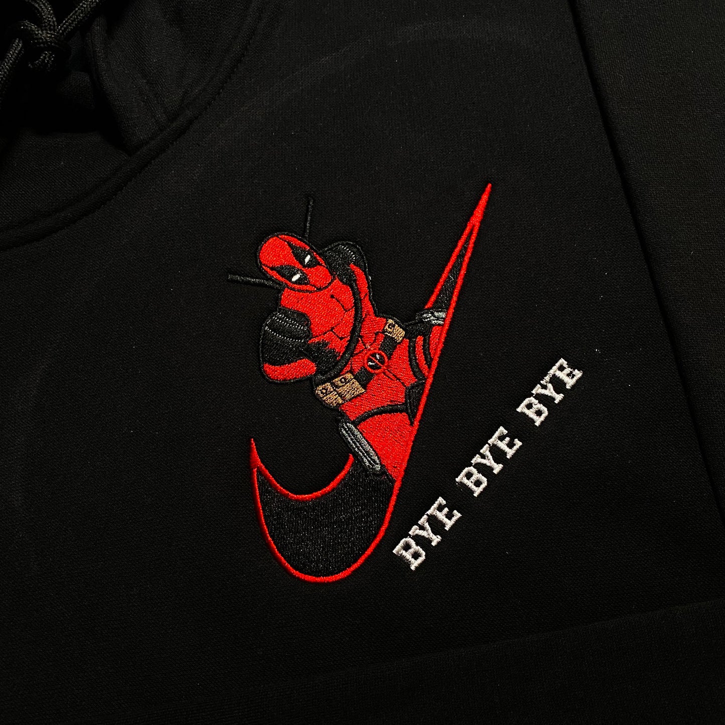 LIMITED Deadpool X Bye Bye Bye EMBROIDERED GYM HOODIE