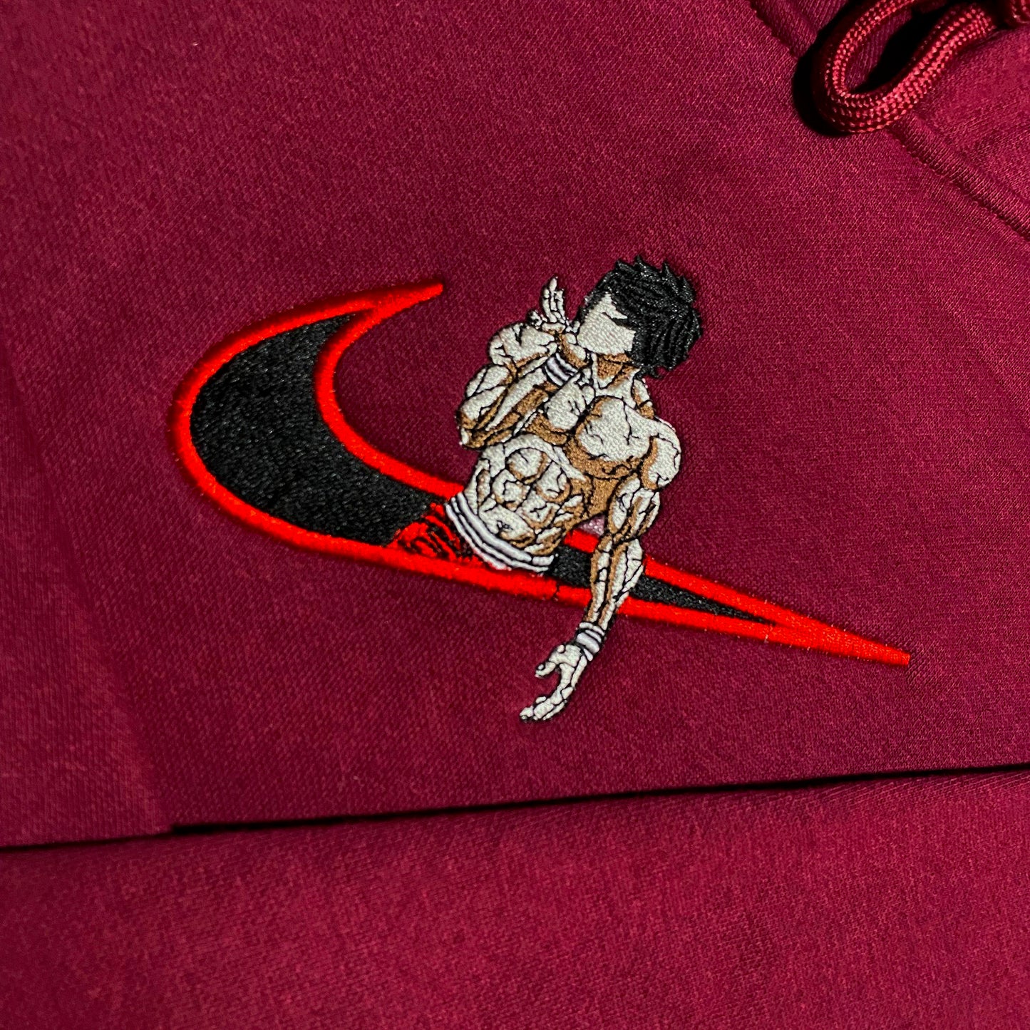 LIMITED BAKI THE GRAPPLER HANMA X EMBROIDERED ANIME HOODIE