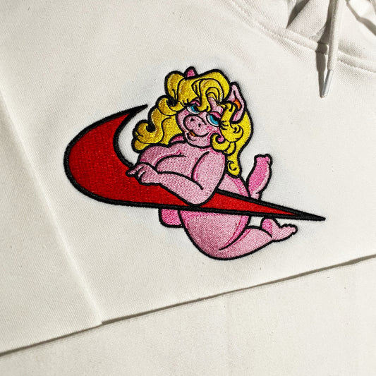 LIMITED Miss Piggy Gyat EMBROIDERED GYM HOODIE