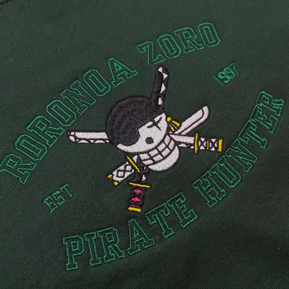 One Piece College Inspired Embroidered Sweatshirt/Crewneck