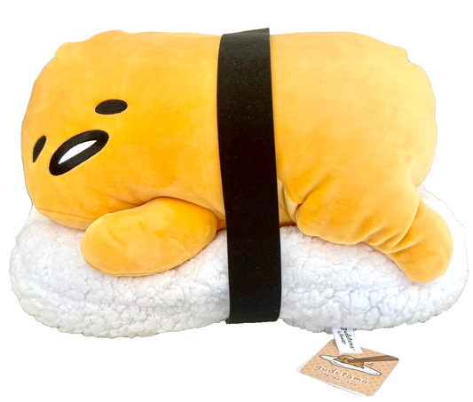 Sanrio Gudetama Tamago Sushi XL Plush 15-16” Authentic NWT The Lazy Egg Kawaii