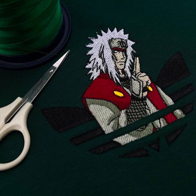 LIMITED Pervy Sage Jiraiya Custom Adidas EMBROIDERED ANIME HOODIE