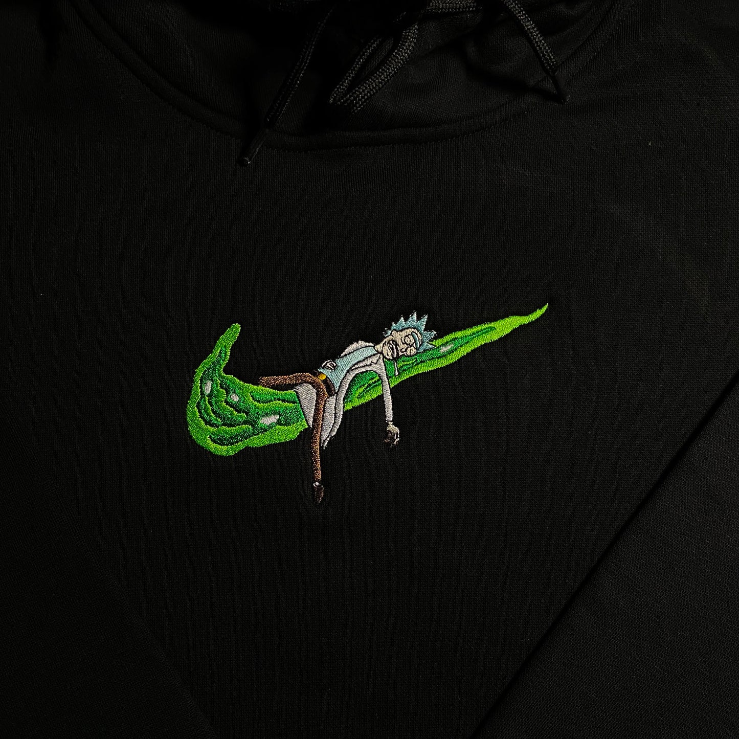 LIMITED Rick and Morty Portal Swoosh EMBROIDERED ANIME HOODIE