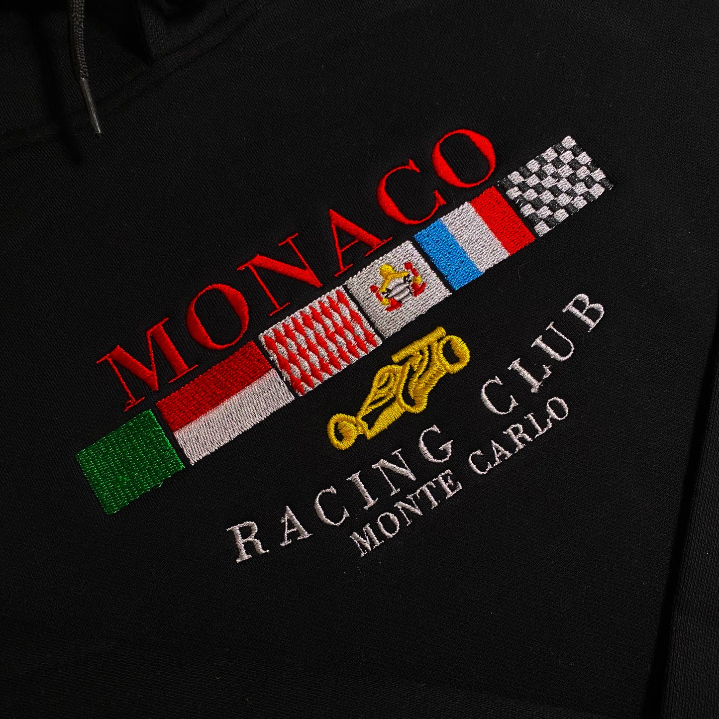 LIMITED Monaco Racing Club EMBROIDERED GYM HOODIE