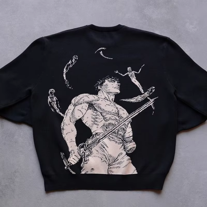 LIMITED Berserk Guts Vintage Knitted Sweatshirt