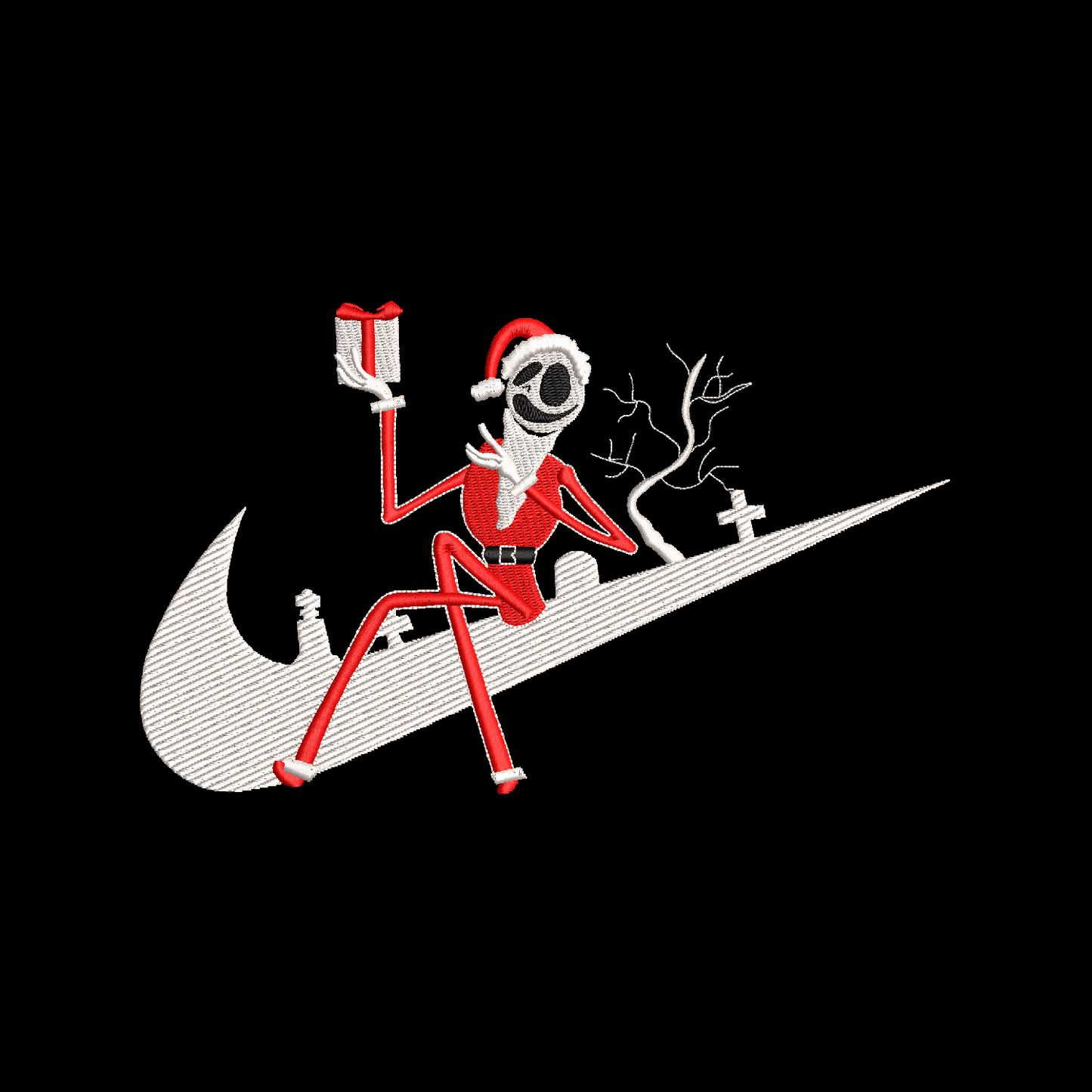 LIMITED Jack Skellington Sandy Claws EMBROIDERED GYM HOODIE