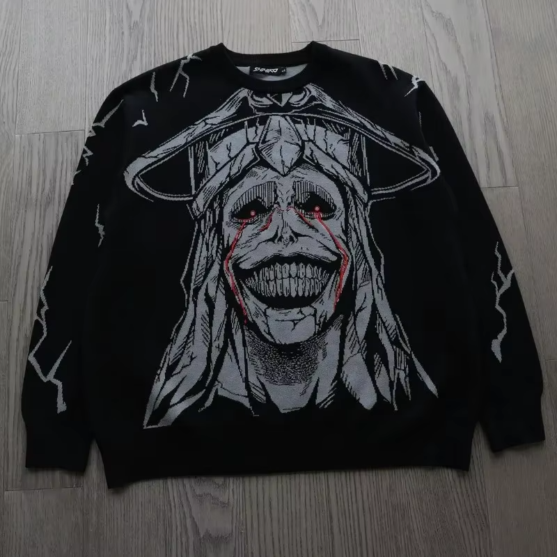 LIMITED Solo Leveling Statue of God Vintage Knitted Sweatshirt