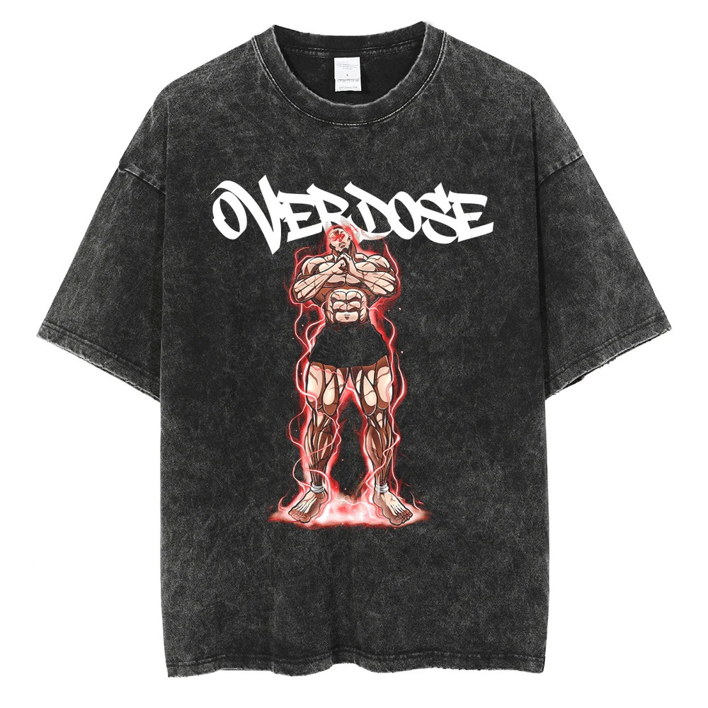 LIMITED Jack Hanma Overdose Acid Wash T-Shirt