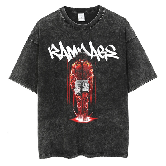 LIMITED Kengan Ashura Rampage Acid Wash T-Shirt